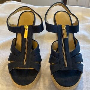 Michael Kors Berkley Woven Espadrille Wedge Sandals